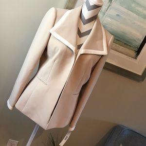 Cream and white blazer